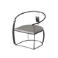 Modern Style Arm Chair Open Back Metal Dining Accent Chair for Home Black White 1 Piece Clearhalo 'Dining Chairs' 'Dining Tables & Seating' 'dining_chair' 'furn' 'furn_dining_chair' 'Furniture' 'Kitchen & Dining Furniture' 7589269