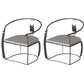Modern Style Arm Chair Open Back Metal Dining Accent Chair for Home Black White 2 Piece Set Clearhalo 'Dining Chairs' 'Dining Tables & Seating' 'dining_chair' 'furn' 'furn_dining_chair' 'Furniture' 'Kitchen & Dining Furniture' 7589270