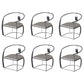 Modern Style Arm Chair Open Back Metal Dining Accent Chair for Home Black White 6 Piece Set Clearhalo 'Dining Chairs' 'Dining Tables & Seating' 'dining_chair' 'furn' 'furn_dining_chair' 'Furniture' 'Kitchen & Dining Furniture' 7589272
