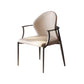 Modern Style Arm Chair Open Back Metal Dining Accent Chair for Home Beige Black 1 Piece Clearhalo 'Dining Chairs' 'Dining Tables & Seating' 'dining_chair' 'furn' 'furn_dining_chair' 'Furniture' 'Kitchen & Dining Furniture' 7589284