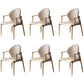 Modern Style Arm Chair Open Back Metal Dining Accent Chair for Home Beige Gold 6 Piece Set Clearhalo 'Dining Chairs' 'Dining Tables & Seating' 'dining_chair' 'furn' 'furn_dining_chair' 'Furniture' 'Kitchen & Dining Furniture' 7589292