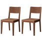 Nordic Armless Backrest Wood Chair with Wooden Legs for Dining Room Walnut Ash 2 Piece Set Clearhalo 'Dining Chairs' 'Dining Tables & Seating' 'dining_chair' 'furn' 'furn_dining_chair' 'Furniture' 'Kitchen & Dining Furniture' 7589335