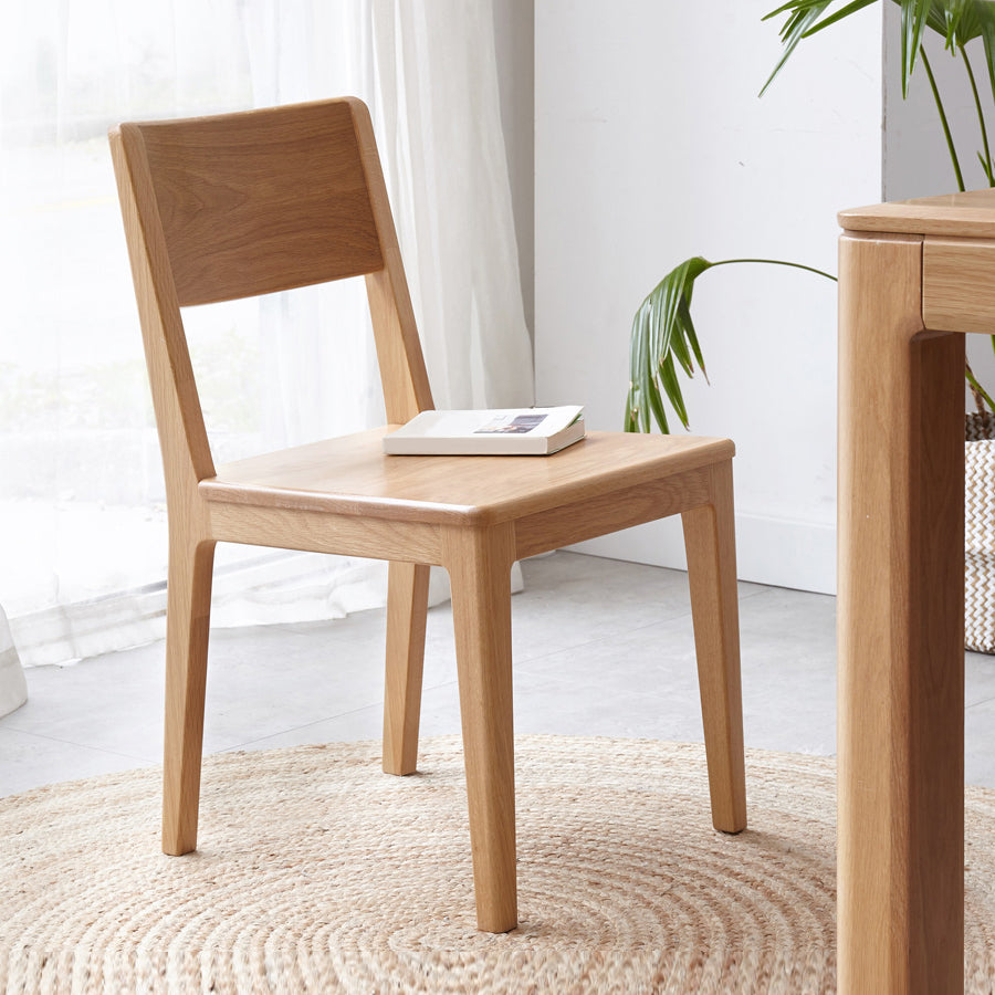 Nordic Armless Backrest Wood Chair with Wooden Legs for Dining Room Clearhalo 'Dining Chairs' 'Dining Tables & Seating' 'dining_chair' 'furn' 'furn_dining_chair' 'Furniture' 'Kitchen & Dining Furniture' 7589336