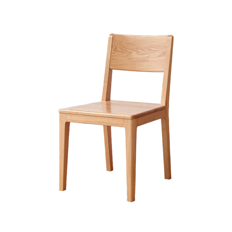 Nordic Armless Backrest Wood Chair with Wooden Legs for Dining Room Clearhalo 'Dining Chairs' 'Dining Tables & Seating' 'dining_chair' 'furn' 'furn_dining_chair' 'Furniture' 'Kitchen & Dining Furniture' 7589342