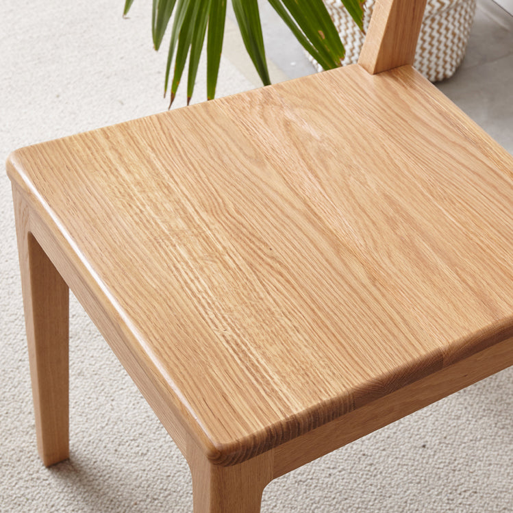 Nordic Armless Backrest Wood Chair with Wooden Legs for Dining Room Clearhalo 'Dining Chairs' 'Dining Tables & Seating' 'dining_chair' 'furn' 'furn_dining_chair' 'Furniture' 'Kitchen & Dining Furniture' 7589345