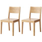 Nordic Armless Backrest Wood Chair with Wooden Legs for Dining Room Natural Wood 2 Piece Set Clearhalo 'Dining Chairs' 'Dining Tables & Seating' 'dining_chair' 'furn' 'furn_dining_chair' 'Furniture' 'Kitchen & Dining Furniture' 7589346