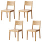 Nordic Armless Backrest Wood Chair with Wooden Legs for Dining Room Natural Wood 4 Piece Set Clearhalo 'Dining Chairs' 'Dining Tables & Seating' 'dining_chair' 'furn' 'furn_dining_chair' 'Furniture' 'Kitchen & Dining Furniture' 7589348
