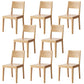 Nordic Armless Backrest Wood Chair with Wooden Legs for Dining Room Natural Wood 8 Piece Set Clearhalo 'Dining Chairs' 'Dining Tables & Seating' 'dining_chair' 'furn' 'furn_dining_chair' 'Furniture' 'Kitchen & Dining Furniture' 7589351