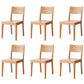 Nordic Armless Backrest Wood Chair with Wooden Legs for Dining Room Natural Solid Wood 6 Piece Set Clearhalo 'Dining Chairs' 'Dining Tables & Seating' 'dining_chair' 'furn' 'furn_dining_chair' 'Furniture' 'Kitchen & Dining Furniture' 7589356