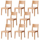 Nordic Armless Backrest Wood Chair with Wooden Legs for Dining Room Natural Solid Wood 8 Piece Set Clearhalo 'Dining Chairs' 'Dining Tables & Seating' 'dining_chair' 'furn' 'furn_dining_chair' 'Furniture' 'Kitchen & Dining Furniture' 7589357
