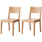 Nordic Armless Backrest Wood Chair with Wooden Legs for Dining Room Natural Oak 2 Piece Set Clearhalo 'Dining Chairs' 'Dining Tables & Seating' 'dining_chair' 'furn' 'furn_dining_chair' 'Furniture' 'Kitchen & Dining Furniture' 7589359