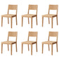 Nordic Armless Backrest Wood Chair with Wooden Legs for Dining Room Natural Ash 6 Piece Set Clearhalo 'Dining Chairs' 'Dining Tables & Seating' 'dining_chair' 'furn' 'furn_dining_chair' 'Furniture' 'Kitchen & Dining Furniture' 7589366