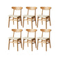 Contemporary Open Side Dining Chair Wooden Upholstered Chair for Dining Room