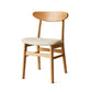 Contemporary Open Side Dining Chair Wooden Upholstered Chair for Dining Room