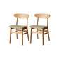 Contemporary Open Side Dining Chair Wooden Upholstered Chair for Dining Room