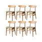 Contemporary Open Side Dining Chair Wooden Upholstered Chair for Dining Room