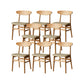 Contemporary Open Side Dining Chair Wooden Upholstered Chair for Dining Room