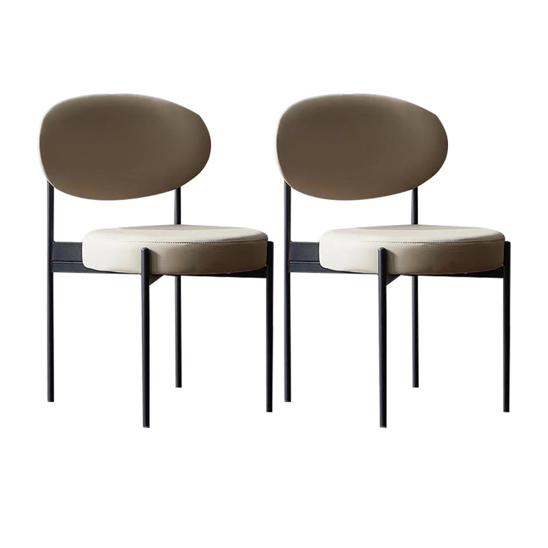 Silla lateral de estilo industrial silla de comedor lateral con marco de metal