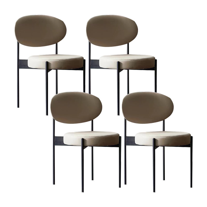 Silla lateral de estilo industrial silla de comedor lateral con marco de metal