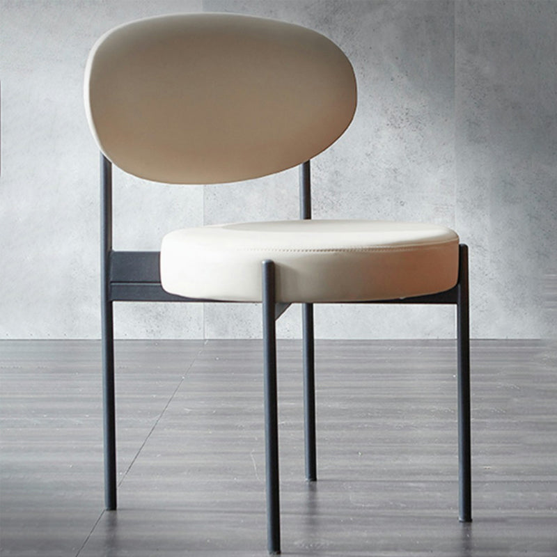 Silla lateral de estilo industrial silla de comedor lateral con marco de metal