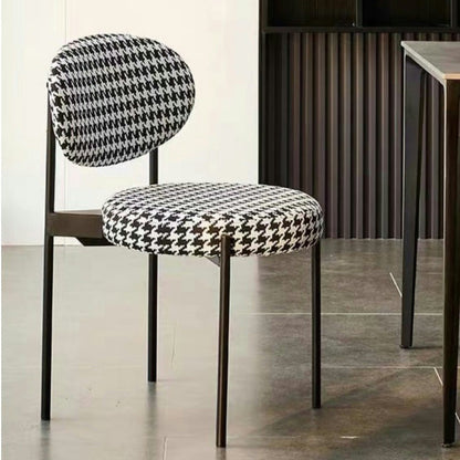 Silla lateral de estilo industrial silla de comedor lateral con marco de metal