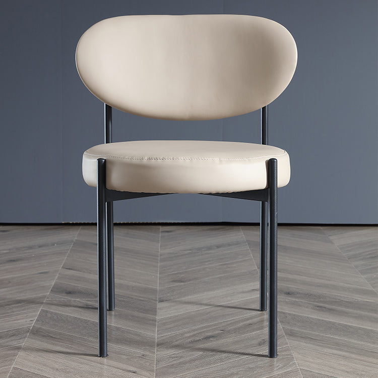 Silla lateral de estilo industrial silla de comedor lateral con marco de metal