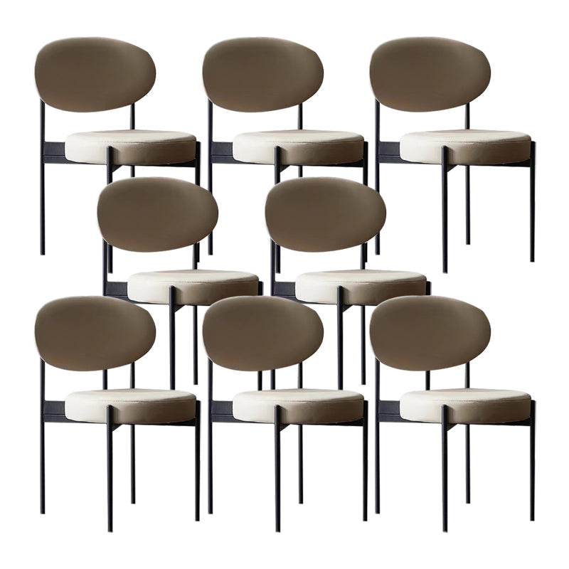 Silla lateral de estilo industrial silla de comedor lateral con marco de metal