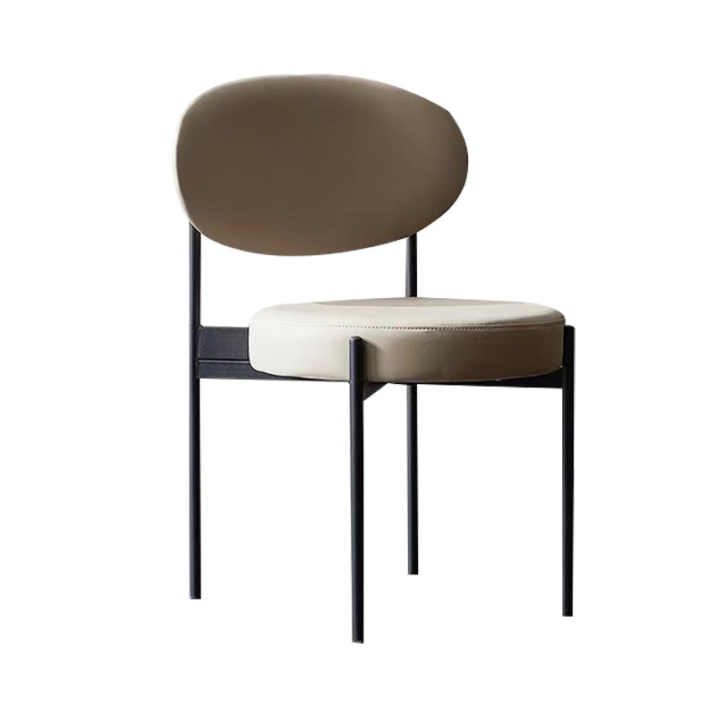 Silla lateral de estilo industrial silla de comedor lateral con marco de metal