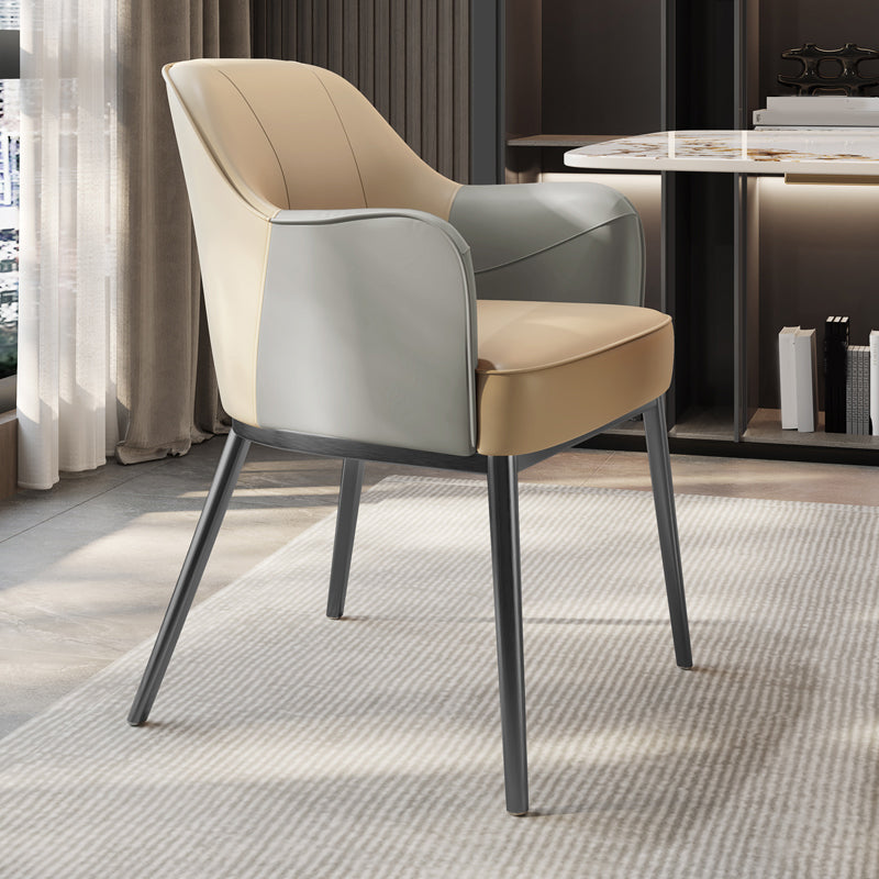 Sedia a braccio in stile industriale sedia da pranzo in vetro per camera da letto