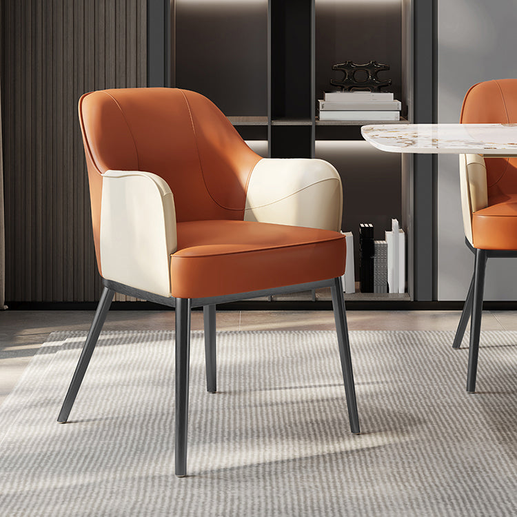 Sedia a braccio in stile industriale sedia da pranzo in vetro per camera da letto