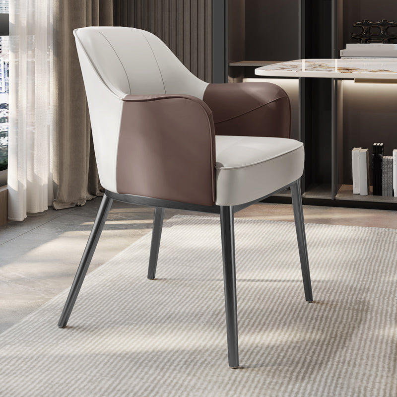 Sedia a braccio in stile industriale sedia da pranzo in vetro per camera da letto