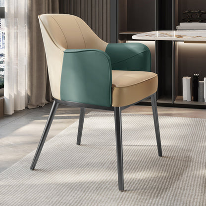 Sedia a braccio in stile industriale sedia da pranzo in vetro per camera da letto