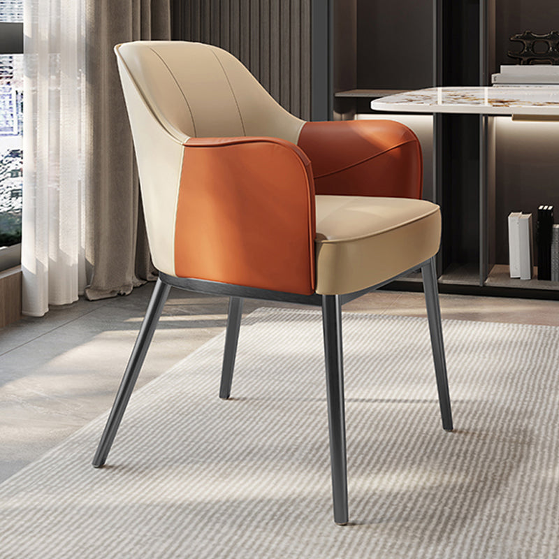 Sedia a braccio in stile industriale sedia da pranzo in vetro per camera da letto