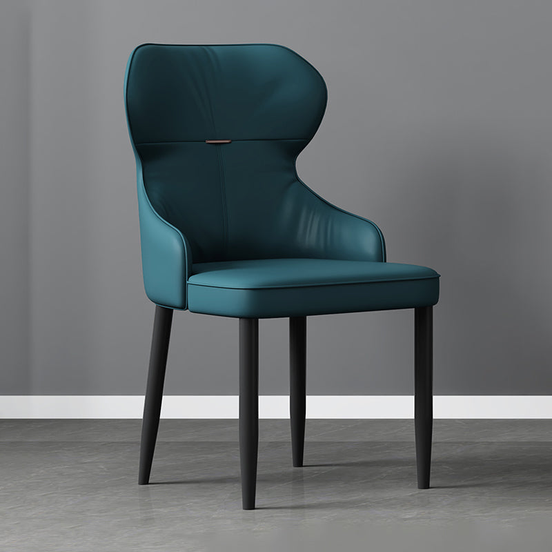 Industrial Style Arm Chair Faux Leather Wingback Chair for Living Room