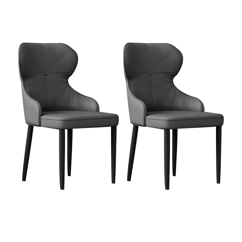 Industrial Style Arm Chair Faux Leather Wingback Chair for Living Room