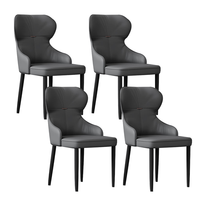 Industrial Style Arm Chair Faux Leather Wingback Chair for Living Room