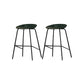 Industrial Black Legs Bar Stools Indoor Faux Leather Counter Chair