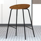 Industrial Black Legs Bar Stools Indoor Faux Leather Counter Chair