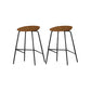 Industrial Black Legs Bar Stools Indoor Faux Leather Counter Chair