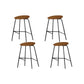 Industrial Black Legs Bar Stools Indoor Faux Leather Counter Chair