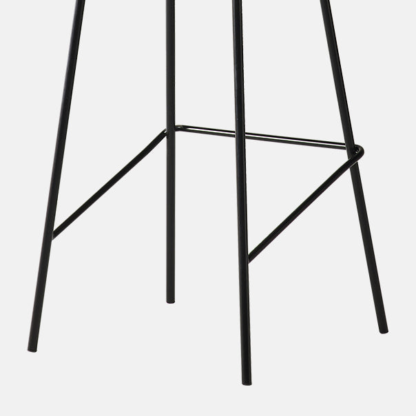 Industrial Black Legs Bar Stools Indoor Faux Leather Counter Chair