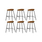 Industrial Black Legs Bar Stools Indoor Faux Leather Counter Chair