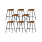 Industrial Black Legs Bar Stools Indoor Faux Leather Counter Chair