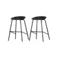Industrial Black Legs Bar Stools Indoor Faux Leather Counter Chair