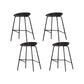 Industrial Black Legs Bar Stools Indoor Faux Leather Counter Chair
