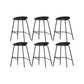 Industrial Black Legs Bar Stools Indoor Faux Leather Counter Chair