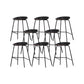 Industrial Black Legs Bar Stools Indoor Faux Leather Counter Chair