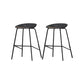 Industrial Black Legs Bar Stools Indoor Faux Leather Counter Chair