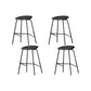Industrial Black Legs Bar Stools Indoor Faux Leather Counter Chair