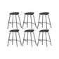 Industrial Black Legs Bar Stools Indoor Faux Leather Counter Chair